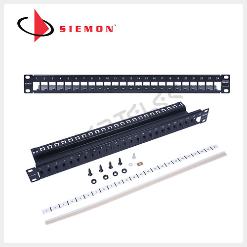 Siemon Patch Panel 24 Puertos Cat.6A/Cat.7A Modular TMPNLZ2401