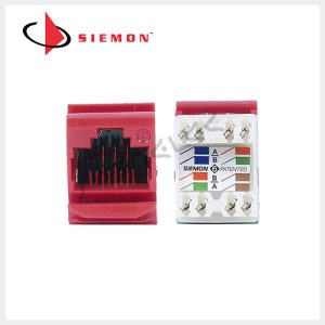 Siemon Jack Cat6 Angular Rojo | MX6-03B