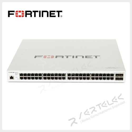 Fortinet FortiSwitch 48puertos GE 4puertos GE SFP PoE+ 740W | FS-248E-FPOE
