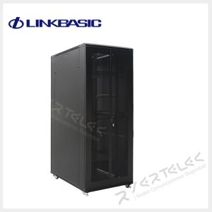 Linkbasic Gabinete de Piso 42 RU 2055 x 800 x 1000mm Puertas Malla Incluye Kit 4Ventiladores | NCB42-810-FFA-C