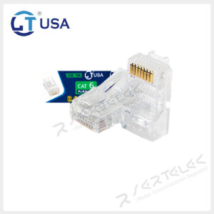 Ltusa Conector Plug RJ-45 Cat. 6 3u Chapado en oro x 100 unidad | LT-106