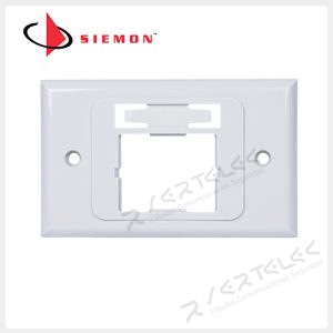 Siemon Placa frontal sencilla de montaje horizontal CT para un acoplador | CT2-HFPA-02