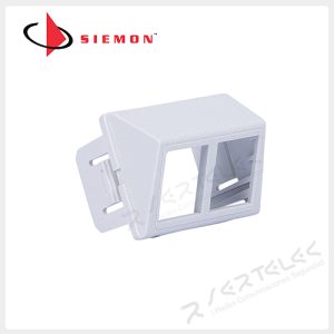 Siemon Adaptador Angular CT para dos módulos MAX, ZMAX o TERA | CTE-MXA-02-02