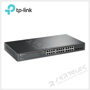 TP-Link Switch Smart JetStream 24puertos GE PoE+ 250W 4puertos SFP 56Gbps | SG2428P