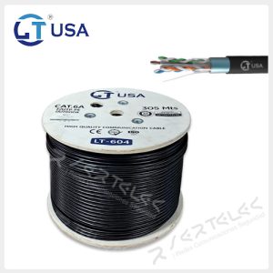 LtUsa Cable F/UTP Exterior 4Pares 23Awg Cat.6A PE UV 305m Negro | LT-604