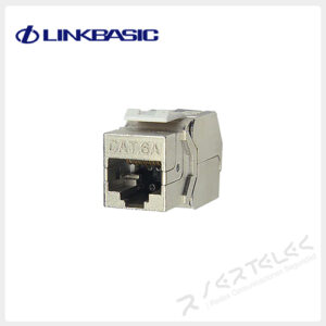 Linkbasic Jack RJ-45 Cat6A Apantallado Tipo Keystone Plata | JKS09-SC6A