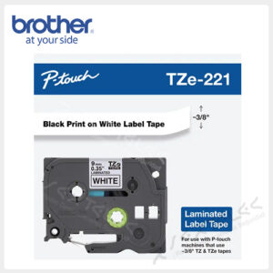 Brother Cinta negro sobre blanco 9mm 8mt. | TZE221