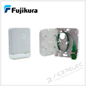Fujikura Caja roseta terminal 2 hilos 1xLC DPX y 1xSC Simplex Indoor Incluye acoplador LC DPX azul | CSB11
