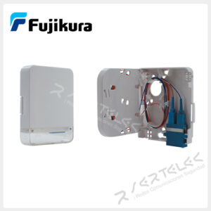 Fujikura Caja roseta terminal 2 hilos 1xLC Aqua y 1xSC Duplex Indoor Incluye acoplador SC Duplex | CSB12
