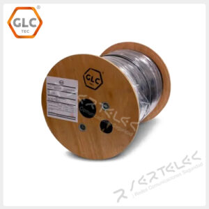 GLC Cable de Fibra Optica Monomodo Drop 1 Hilo Flat con portante de acero x 1000m | GLC-DROP-1-FLAT-AC